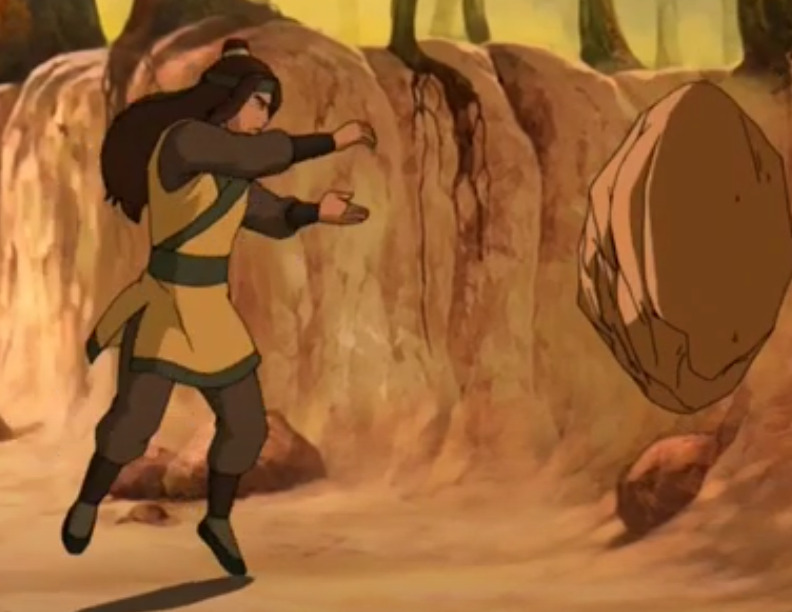 Earthbender moving rocks around